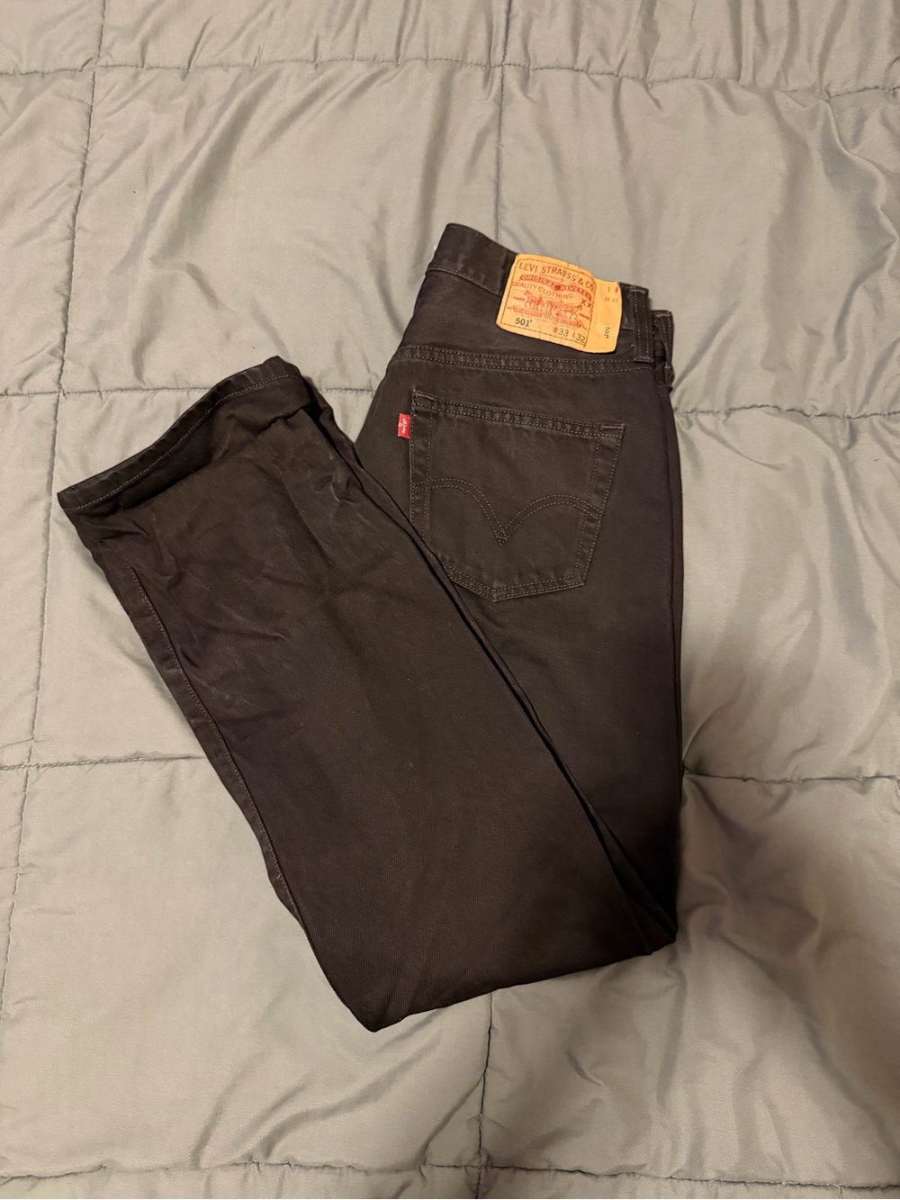 Levi's Men's Black 501 Regular Fit Jeans 33x32